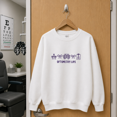 Optometry Life Embroidered Icons Sweatshirt