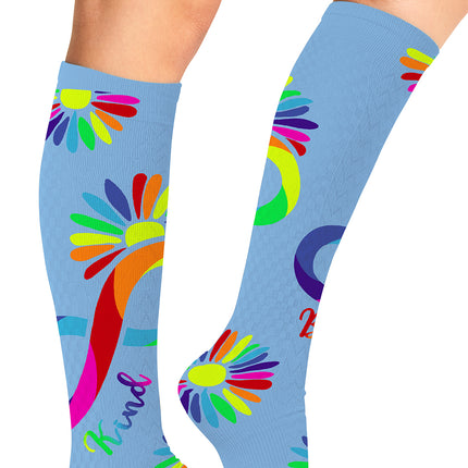 Cherokee Legwear Women's 10-15mmHg Compression Socks PRINTSUPPORT - Autism Love