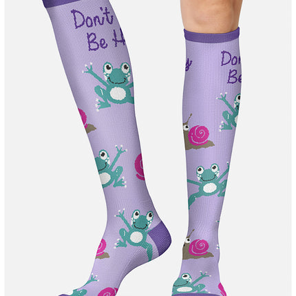 Cherokee Legwear Women's 10-15mmHg Compression Socks PRINTSUPPORT - Be Hoppy