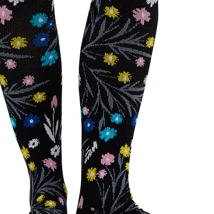 Cherokee Legwear Women's 10-15mmHg Compression Socks PRINTSUPPORT - Breezy Buds