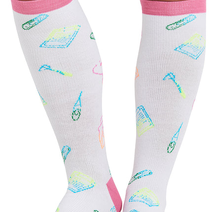 Cherokee Legwear Women's 10-15mmHg Compression Socks PRINTSUPPORT - Caring Essentials