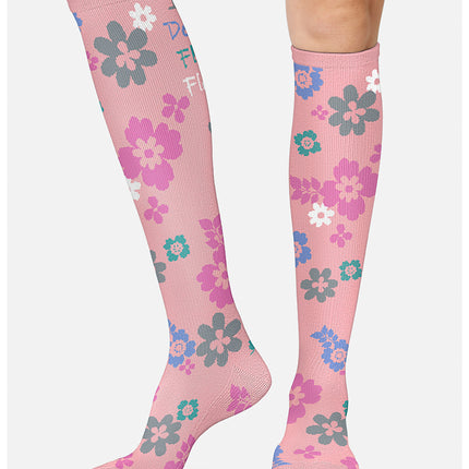 Cherokee Legwear Women's 10-15mmHg Compression Socks PRINTSUPPORT - Delicate Flower