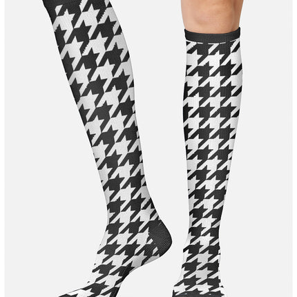 Cherokee Legwear Women's 10-15mmHg Compression Socks PRINTSUPPORT - Houndstooth