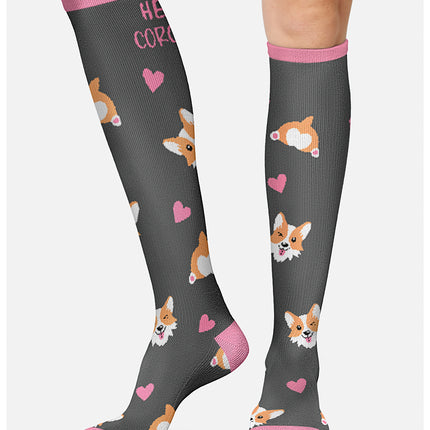Cherokee Legwear Women's 10-15mmHg Compression Socks PRINTSUPPORT - Hello Gorgeous