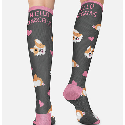 Cherokee Legwear Women's 10-15mmHg Compression Socks PRINTSUPPORT - Hello Gorgeous
