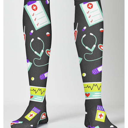 Cherokee Legwear Women's 10-15mmHg Compression Socks PRINTSUPPORT - Life Of A Nurse