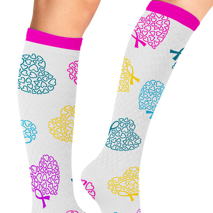 Cherokee Legwear Women's 10-15mmHg Compression Socks PRINTSUPPORT - Love To Care