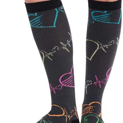 Cherokee Legwear Women's 10-15mmHg Compression Socks PRINTSUPPORT - Pop Beats