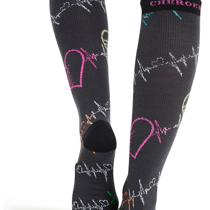 Cherokee Legwear Women's 10-15mmHg Compression Socks PRINTSUPPORT - Pop Beats