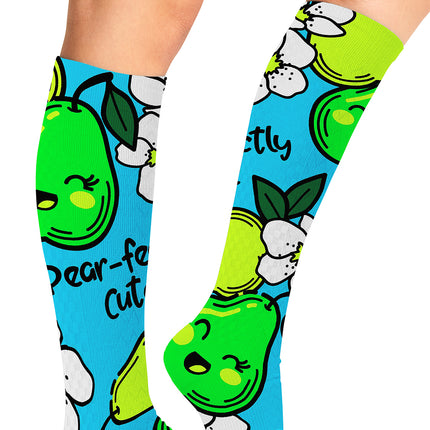 Cherokee Legwear Women's 10-15mmHg Compression Socks PRINTSUPPORT - Perfectly Cute