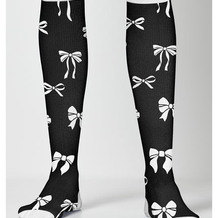 Cherokee Legwear Women's 10-15mmHg Compression Socks PRINTSUPPORT - Romantic Bows