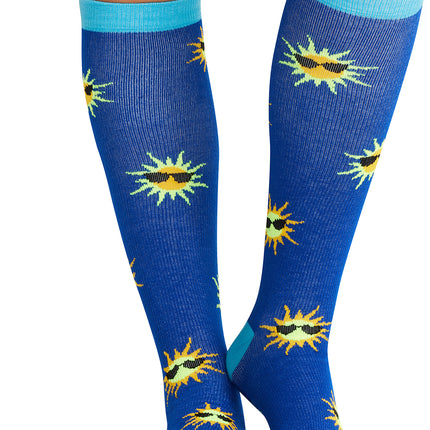 Cherokee Legwear Women's 10-15mmHg Compression Socks PRINTSUPPORT - Sunny Days