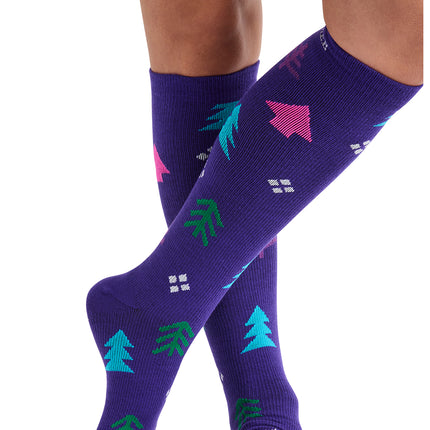 Cherokee Legwear Women's 10-15mmHg Compression Socks PRINTSUPPORT - Trees Galore