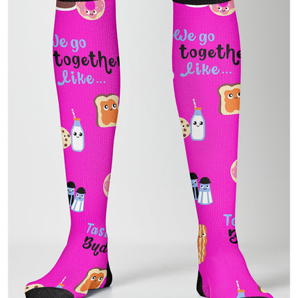 Cherokee Legwear Women's 10-15mmHg Compression Socks PRINTSUPPORT - We Go Together