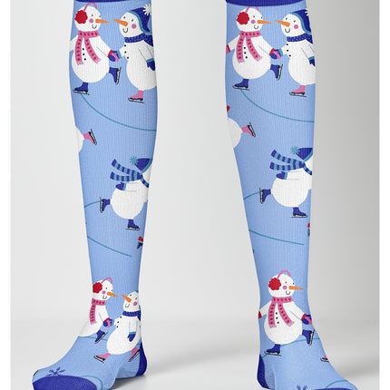 Cherokee Legwear Women's 10-15mmHg Compression Socks PRINTSUPPORT - Winter Wonderland