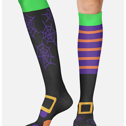 Cherokee Legwear Women's 10-15mmHg Compression Socks PRINTSUPPORT - Witching Hour
