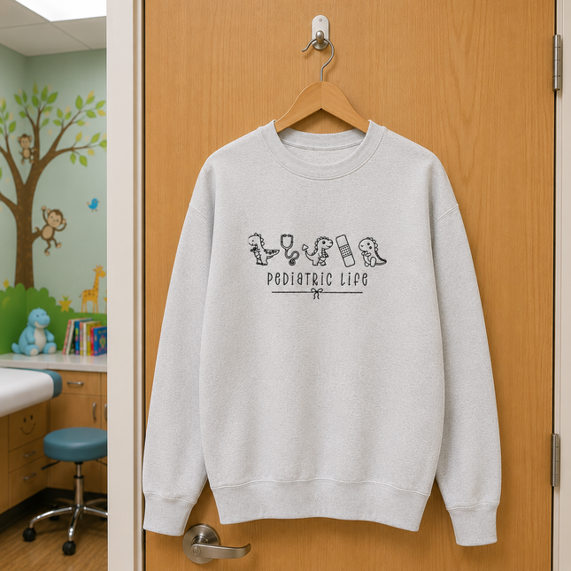 Pediatric Life Embroidered Icons Sweatshirt