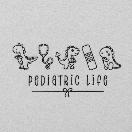 Pediatric Life Embroidered Icons Sweatshirt