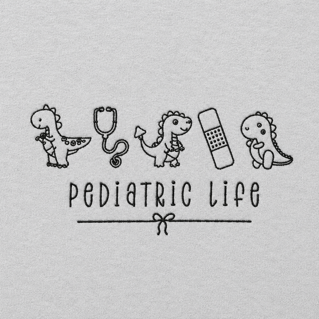 Pediatric Life Embroidered Icons Sweatshirt
