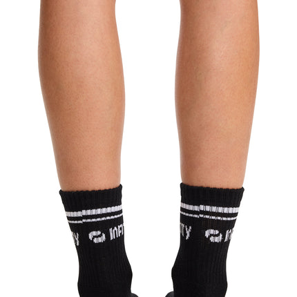 Cherokee Infinity Legwear Athletic Crew Socks RALLY - Black/White