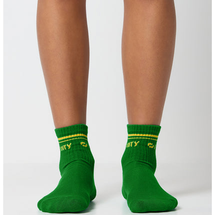 Cherokee Infinity Legwear Athletic Crew Socks RALLY - Retro Green/Butterscotch