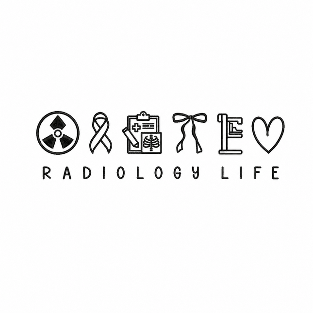 Radiology Life Embroidered Icons Sweatshirt