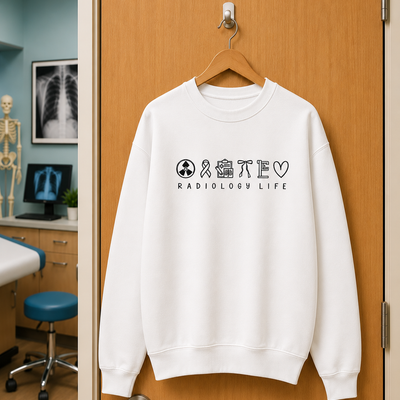 Radiology Life Embroidered Icons Sweatshirt