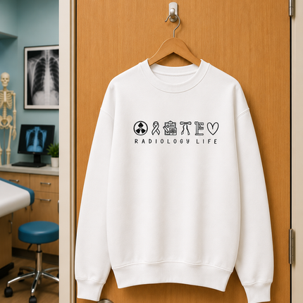 Radiology Life Embroidered Icons Sweatshirt