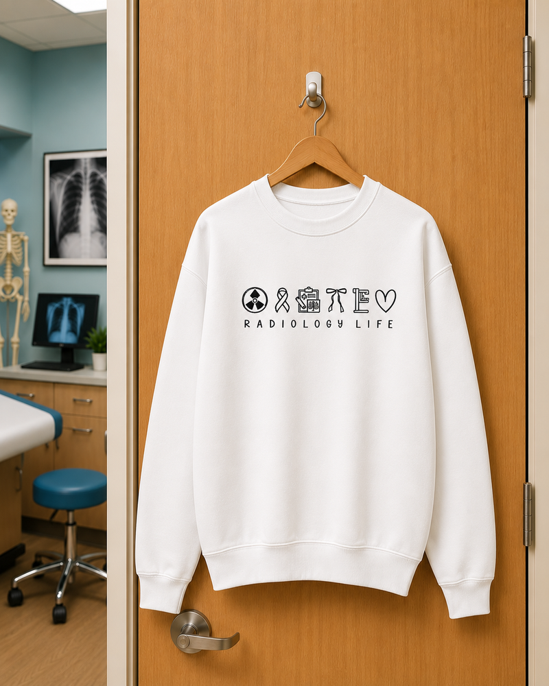 Radiology Life Embroidered Icons Sweatshirt