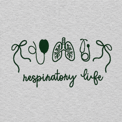 Respiratory Life Embroidered Icons Sweatshirt