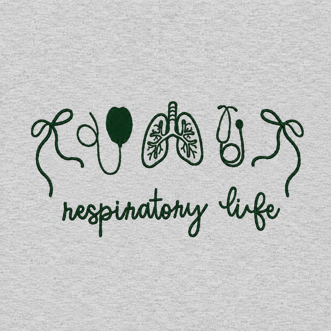Respiratory Life Embroidered Icons Sweatshirt