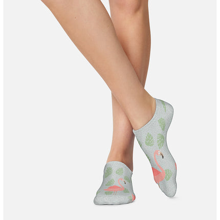 Cherokee Legwear 6-5 Pair Packs of Ankle Socks SECRETSHOW - Flamingos & Fruit