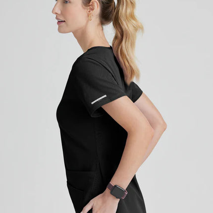 Breeze 3-Pocket Curved V-Neck Scrub Top