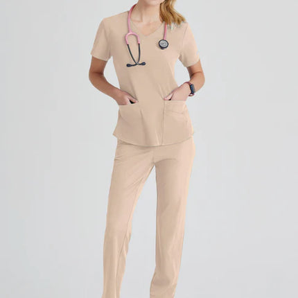 Breeze 3-Pocket Curved V-Neck Scrub Top