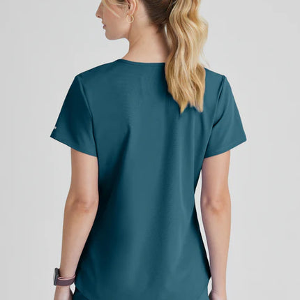 Breeze 3-Pocket Curved V-Neck Scrub Top