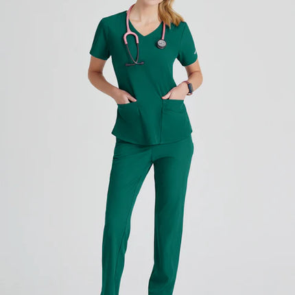 Breeze 3-Pocket Curved V-Neck Scrub Top