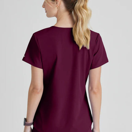 Breeze 3-Pocket Curved V-Neck Scrub Top