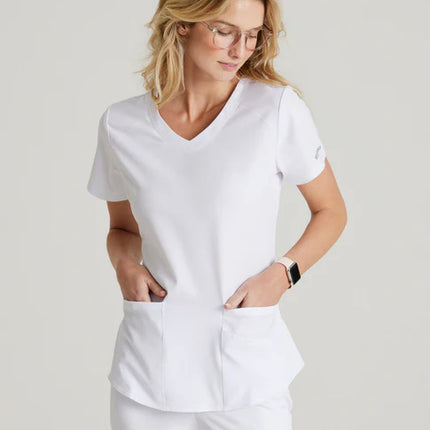 Breeze 3-Pocket Curved V-Neck Scrub Top