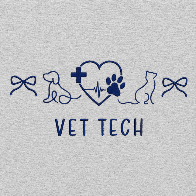 Vet Tech Embroidered Icons Sweatshirt