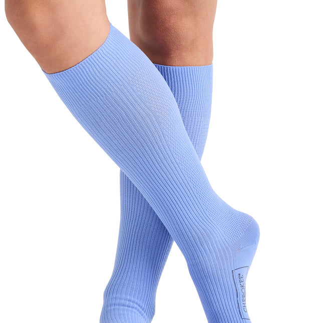 Cherokee Legwear 4 single pair of Support Socks YTSSOCK1 - Ciel Blue