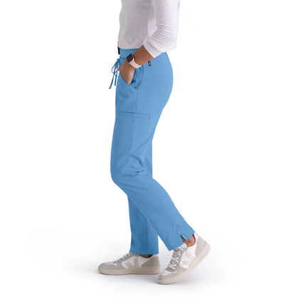 Serena 7-Pocket Mid-Rise Tapered Leg Scrub Pant