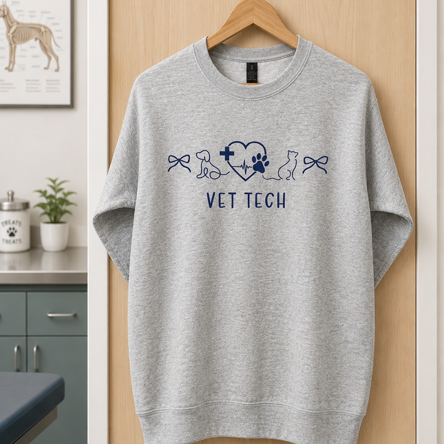 Vet Tech Embroidered Icons Sweatshirt