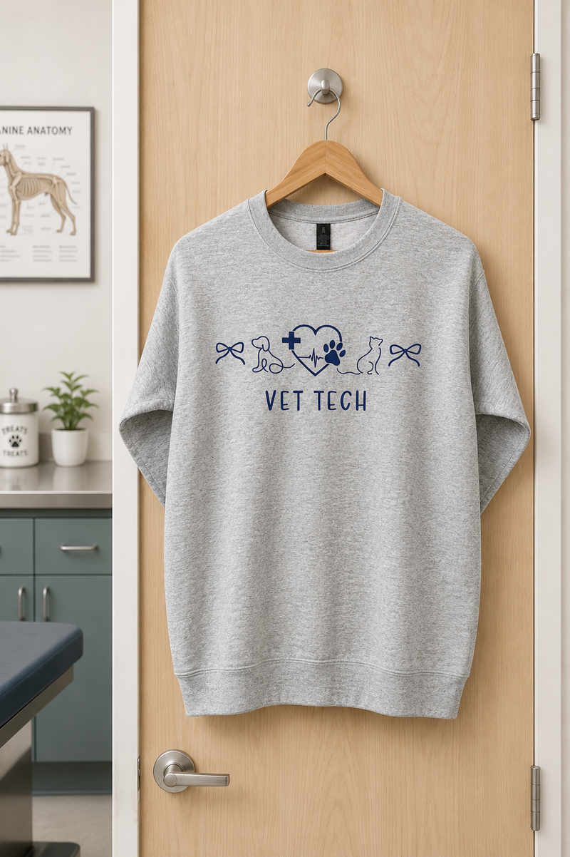 Vet Tech Embroidered Icons Sweatshirt