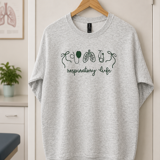 Respiratory Life Embroidered Icons Sweatshirt