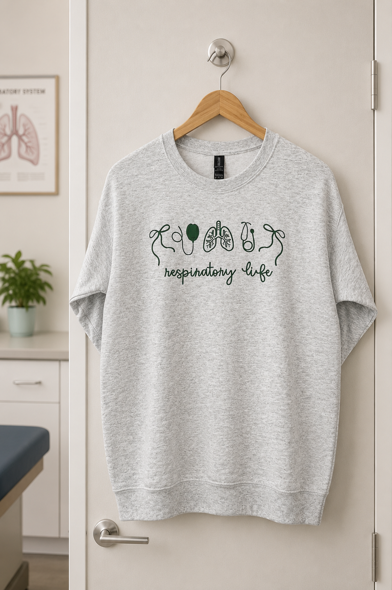 Respiratory Life Embroidered Icons Sweatshirt
