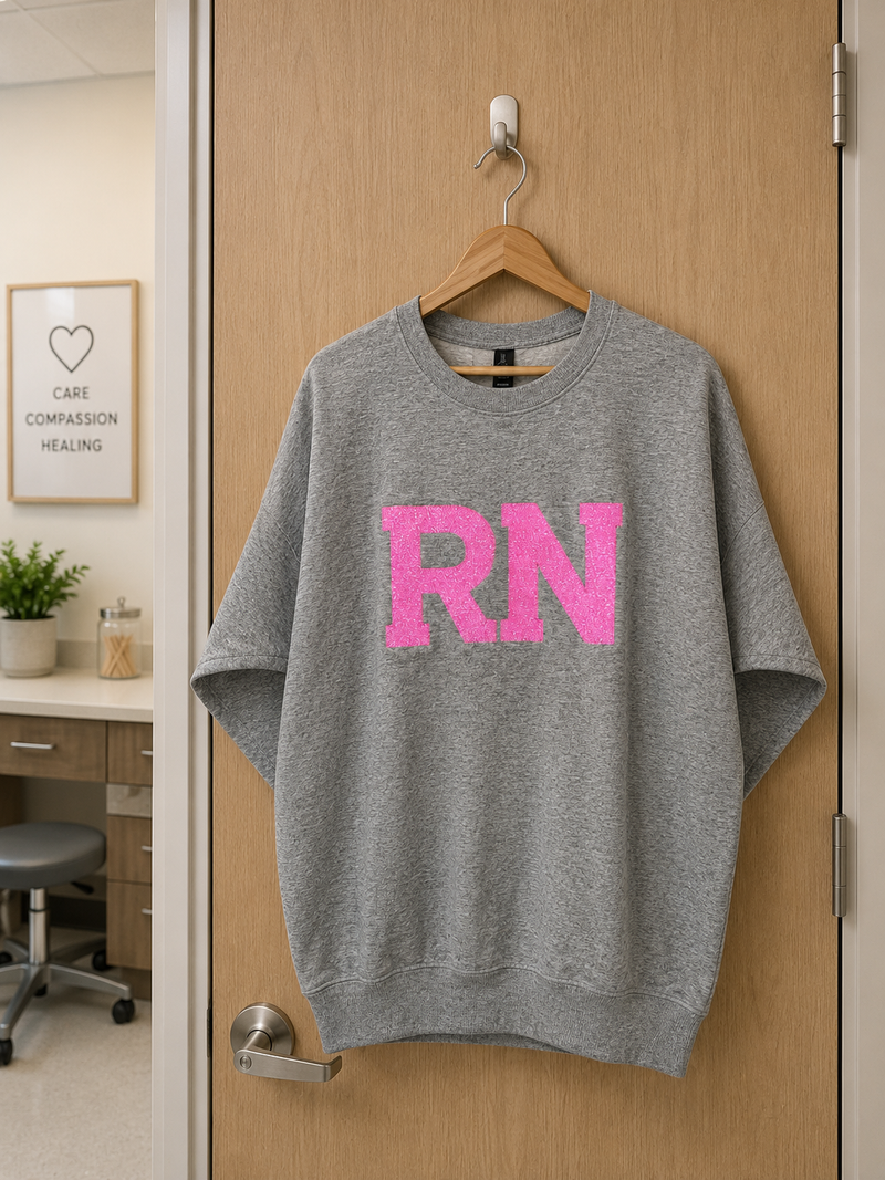 RN Glittery Embroidered Sweatshirt
